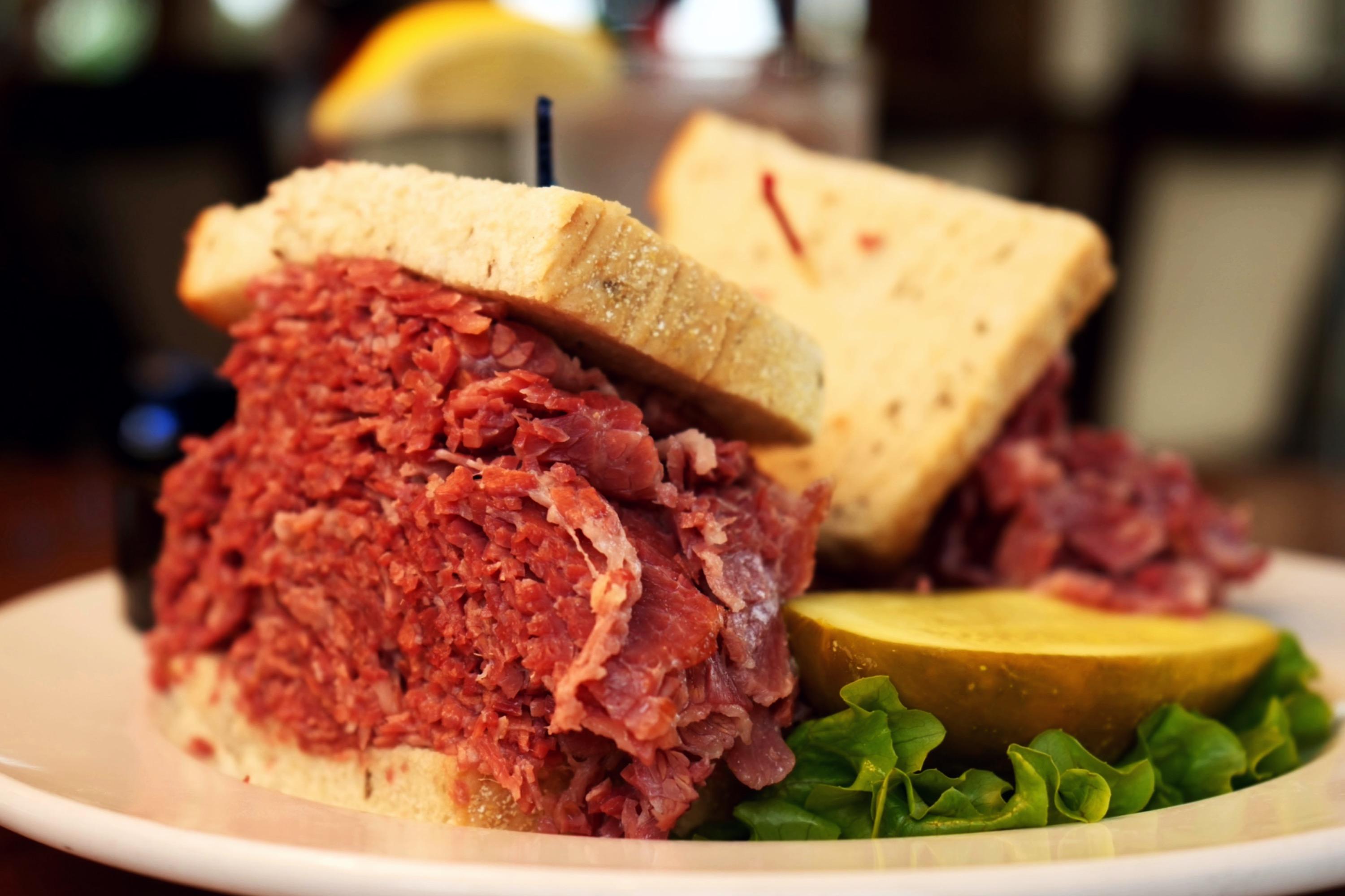 HOT Corned Beef Sandwich